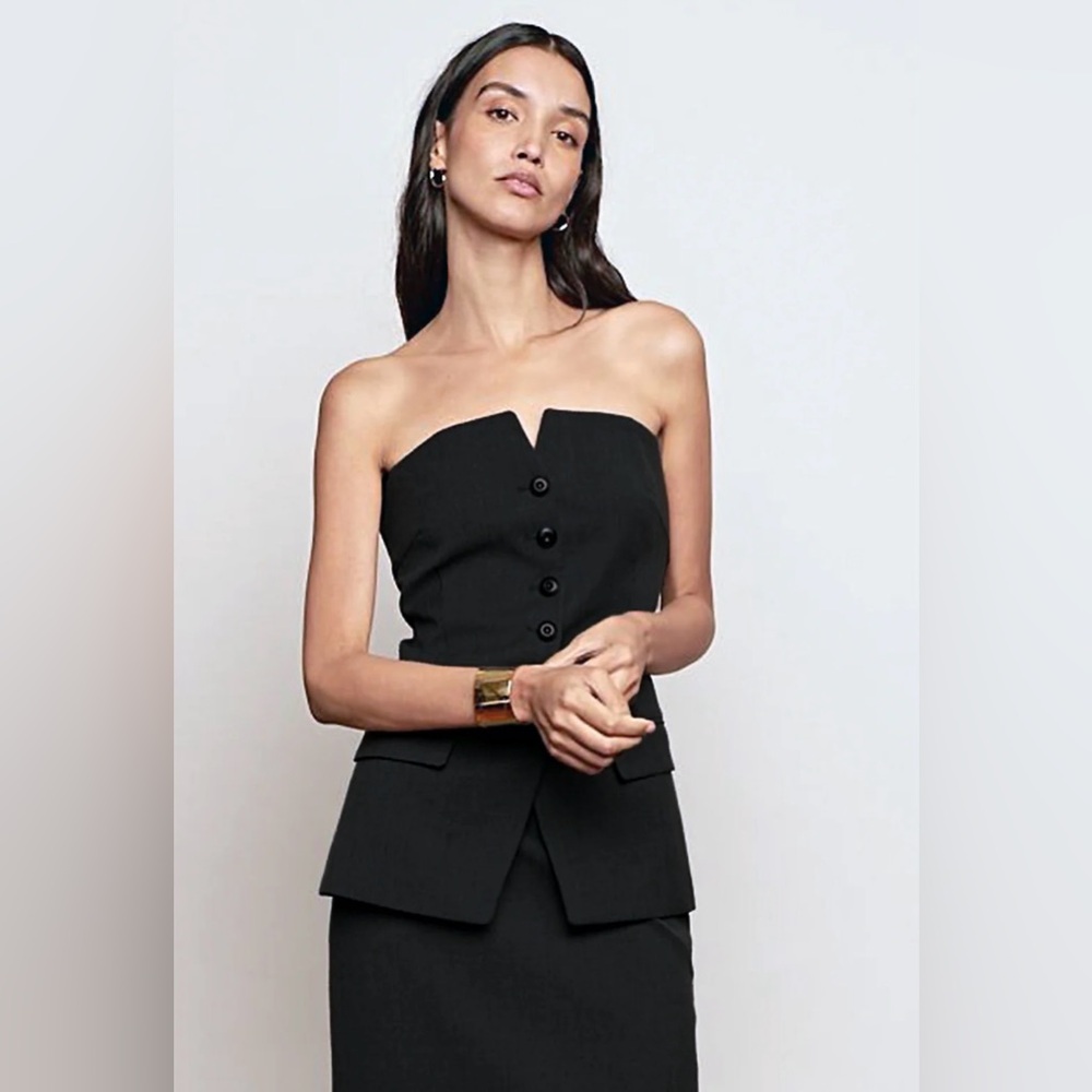 NWT Pixie Market Strapless Button Top - Size Medium